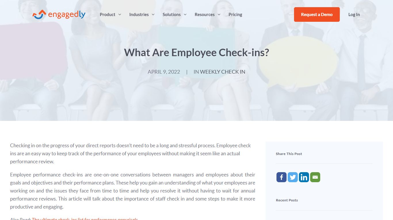 What Are Employee Check-ins? - Engagedly